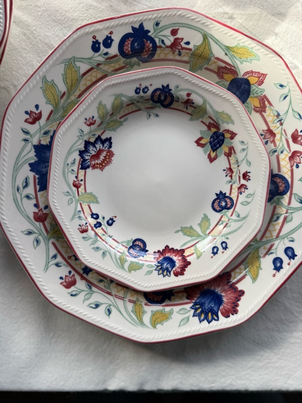 Vintage Staffordshire Floral Pattern Dinnerware Set